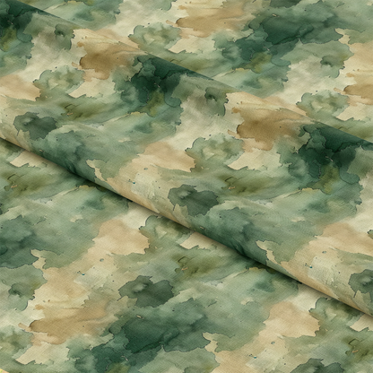 Watercolor Camouflage Grunge Pattern 17 Quilting Cotton Fabric