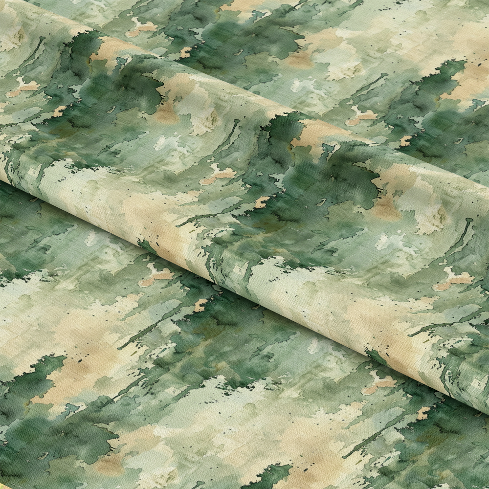 Watercolor Camouflage Grunge Pattern 18 Quilting Cotton Fabric