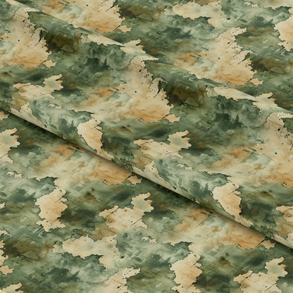 Watercolor Camouflage Grunge Pattern 6 Quilting Cotton Fabric