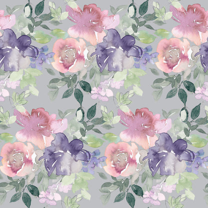 Watercolor Floral Art Pattern 1 Quilting Cotton Fabric