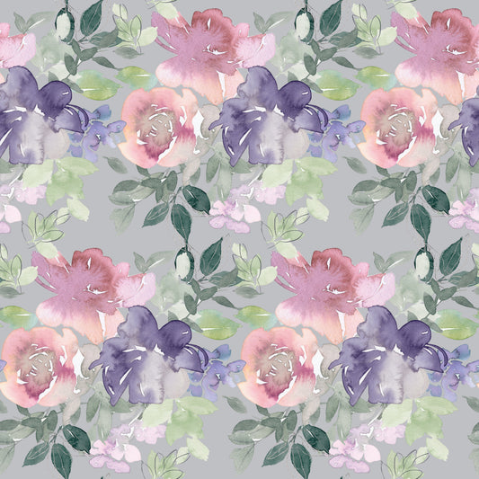 Watercolor Floral Art Pattern 1 Quilting Cotton Fabric