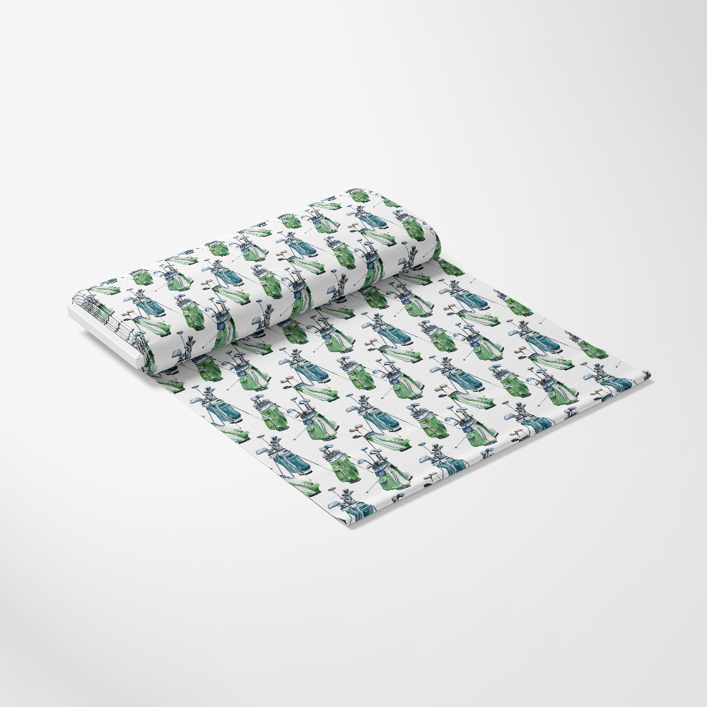 Watercolor Golf Quilting Cotton Fabric