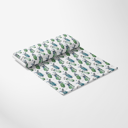 Watercolor Golf Quilting Cotton Fabric