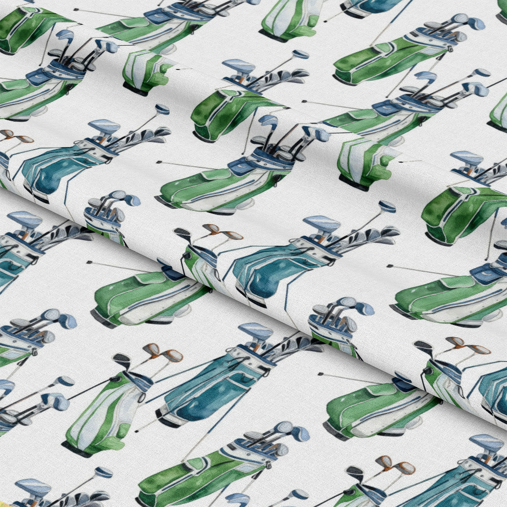 Watercolor Golf Quilting Cotton Fabric