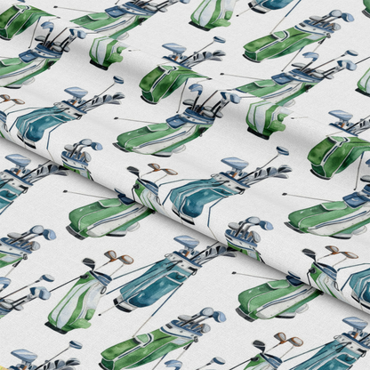 Watercolor Golf Quilting Cotton Fabric
