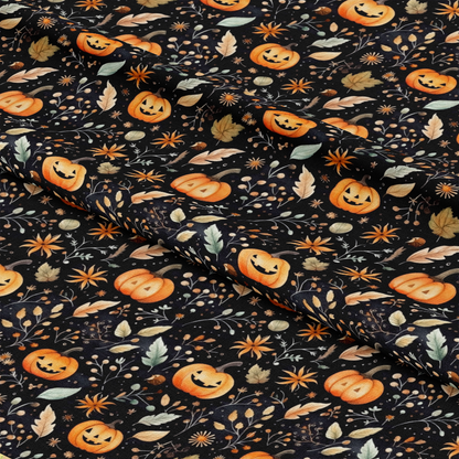 Watercolor Halloween Characters Pattern 11 Quilting Cotton Fabric