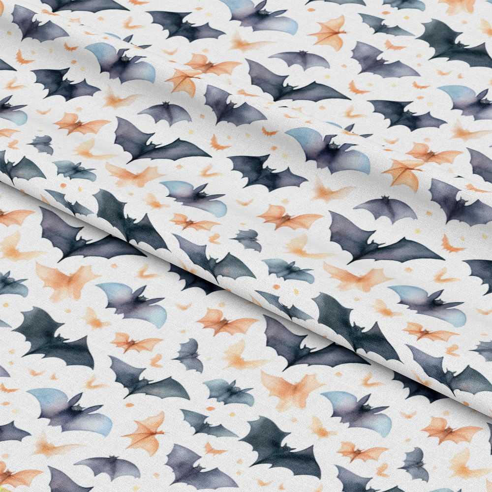 Watercolor Halloween Characters Pattern 13 Quilting Cotton Fabric