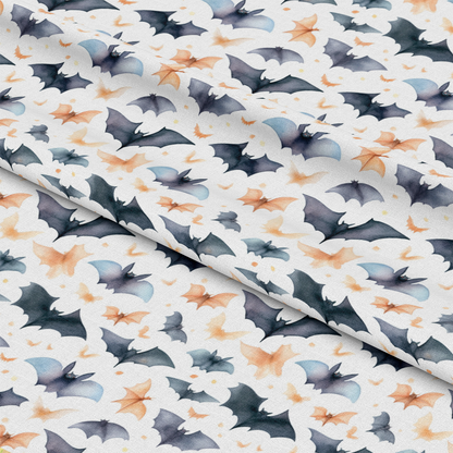 Watercolor Halloween Characters Pattern 13 Quilting Cotton Fabric