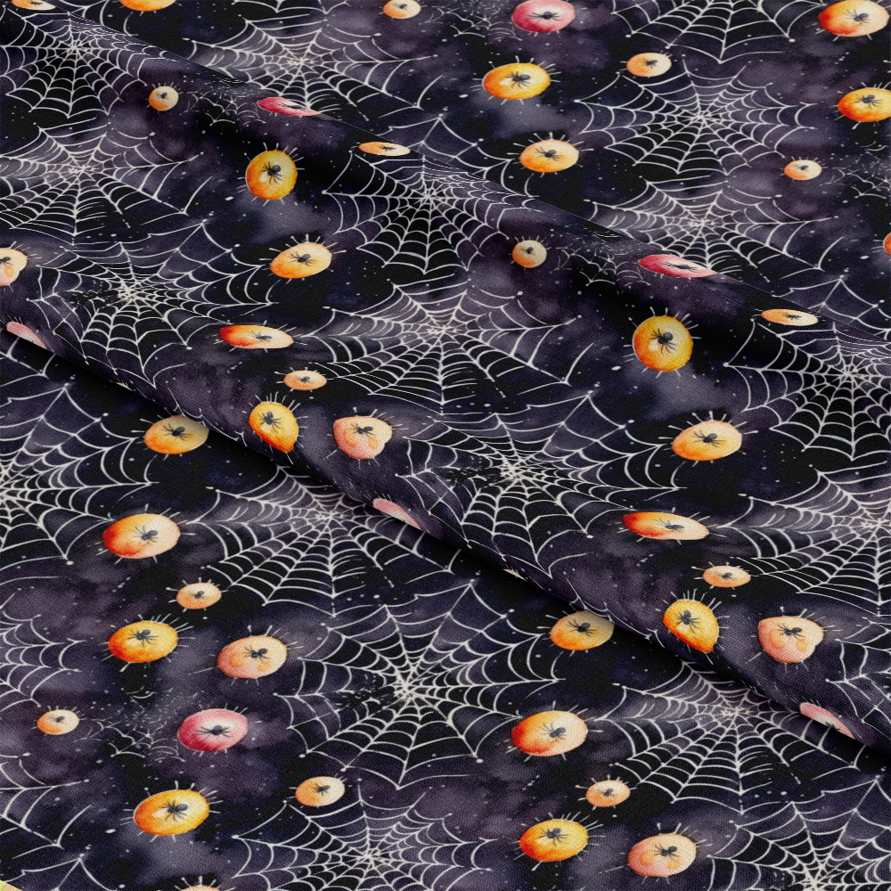 Watercolor Halloween Characters Pattern 15 Quilting Cotton Fabric