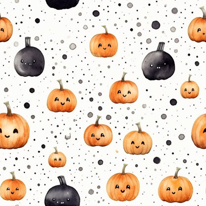 Spooky Pumpkin Patch Pattern 9 Minky Fabric