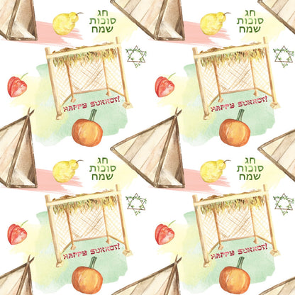 Lulav and Etrog Pattern 11 Minky Fabric