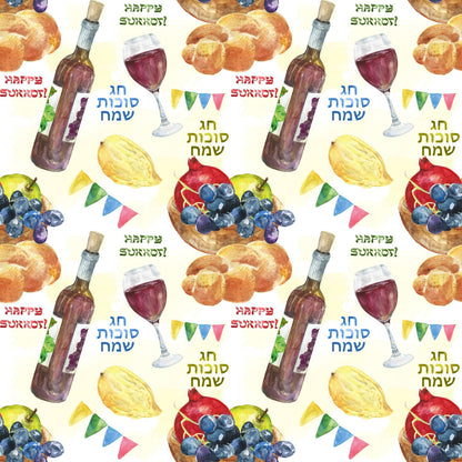 Lulav and Etrog Pattern 15 Minky Fabric