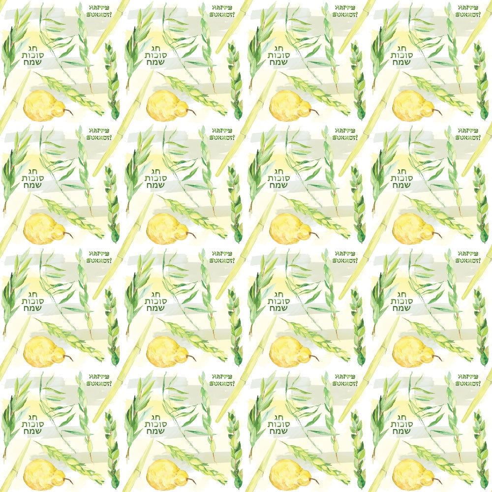 Lulav and Etrog Pattern 2 Minky Fabric