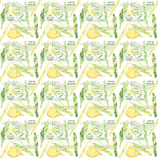 Lulav and Etrog Pattern 2 Minky Fabric