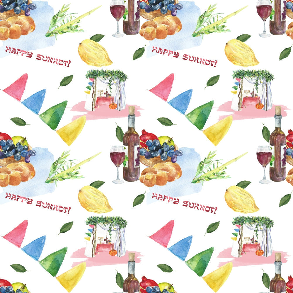 Lulav and Etrog Pattern 3 Minky Fabric