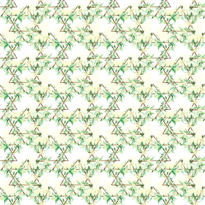 Watercolor Happy Sukkot Pattern 5 Quilting Cotton Fabric