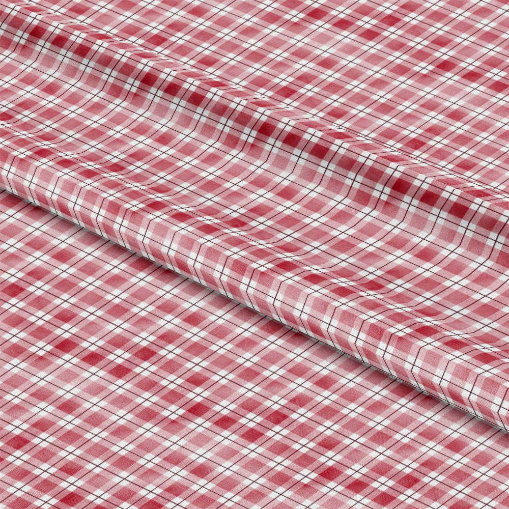 Watercolor Lumberjack Plaid Pattern 12 Quilting Cotton Fabric