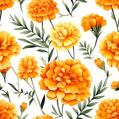Tangerine Blooms Pattern 3 Minky Fabric