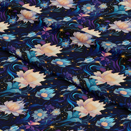 Watercolor Night Nouveau Pattern 1 Quilting Cotton Fabric
