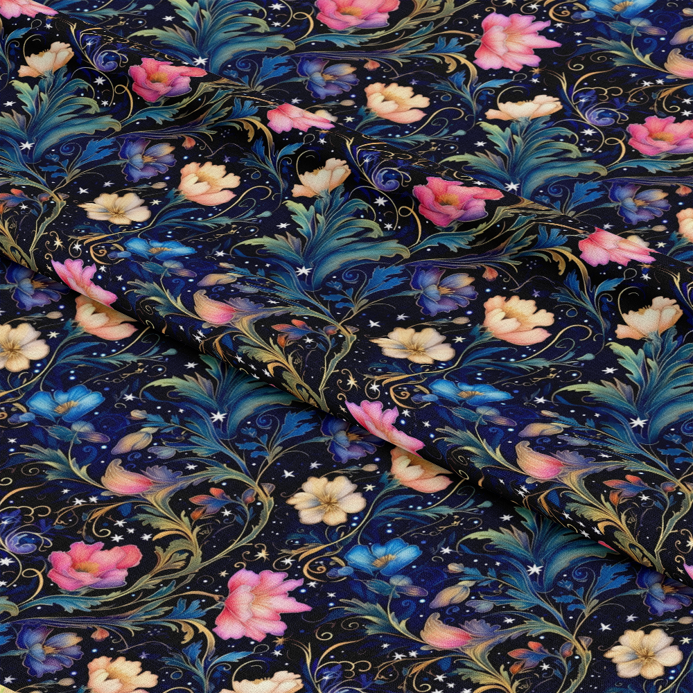Watercolor Night Nouveau Pattern 7 Quilting Cotton Fabric