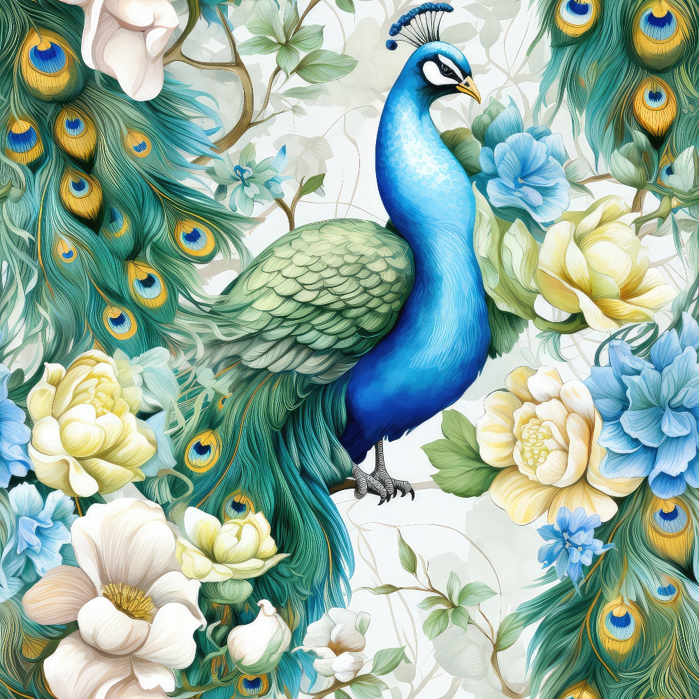 Regal Plumes Pattern 12 Minky Fabric