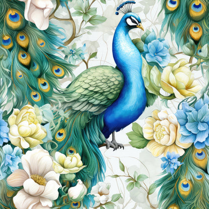 Regal Plumes Pattern 12 Minky Fabric