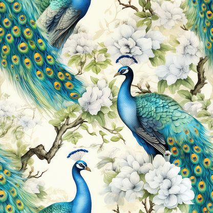 Regal Plumes Pattern 1 Minky Fabric