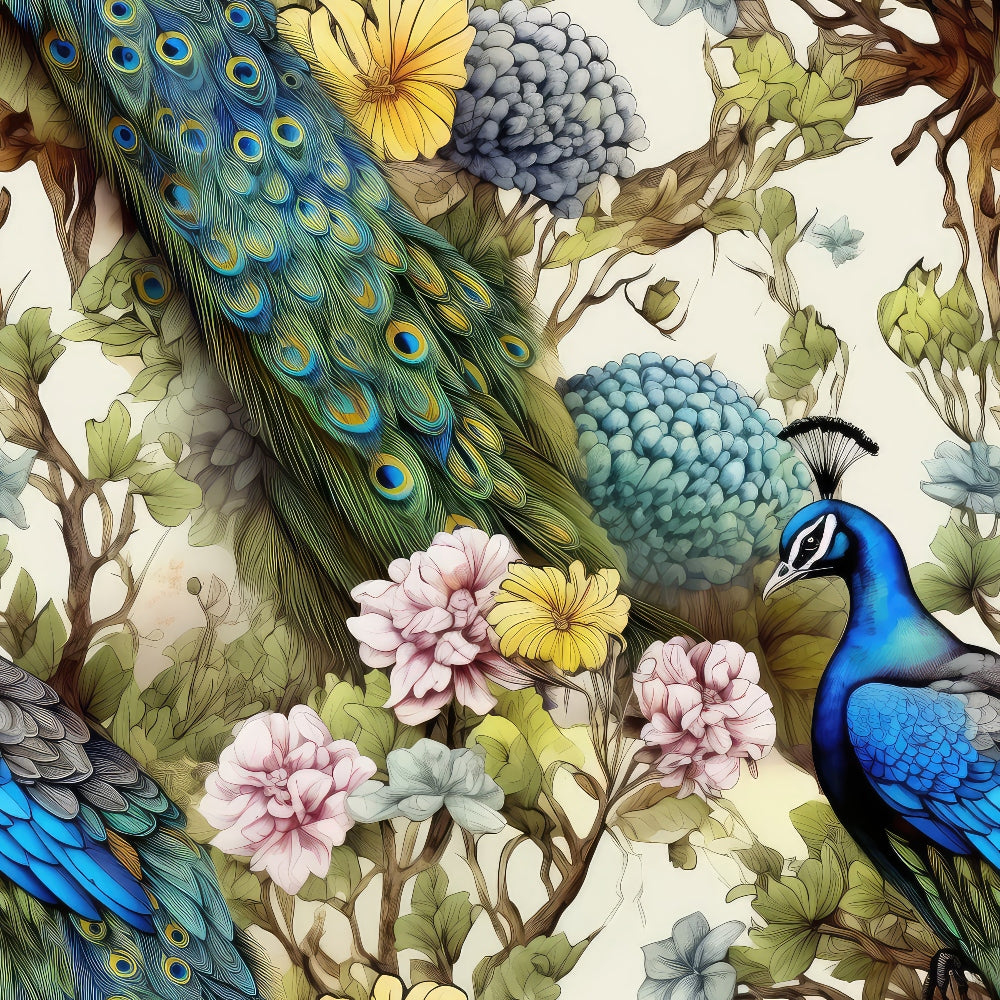 Regal Plumes Pattern 4 Minky Fabric