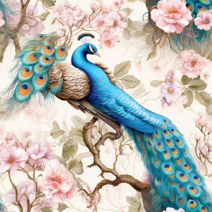 Regal Plumes Pattern 5 Minky Fabric