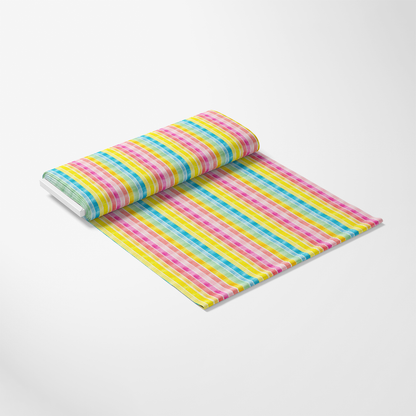 Watercolor Rainbow Stripes Pattern 12 Quilting Cotton Fabric