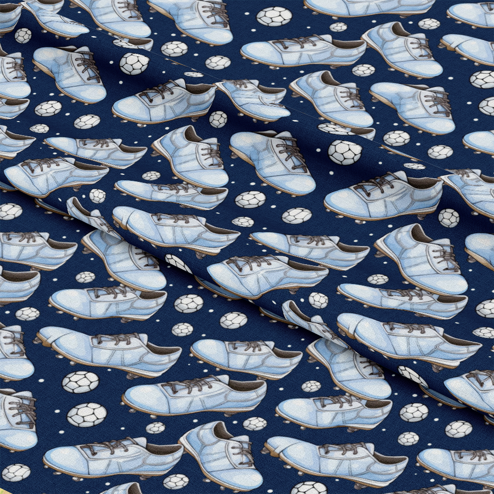Watercolor Soccer Quilting Cotton Fabric