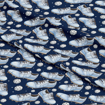Watercolor Soccer Quilting Cotton Fabric