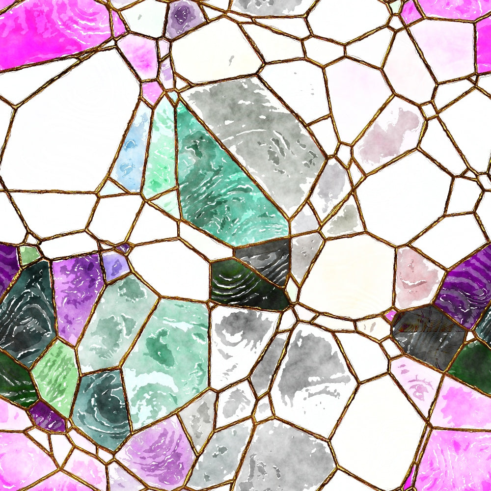 Gilded Mosaic Pattern 12 Minky Fabric