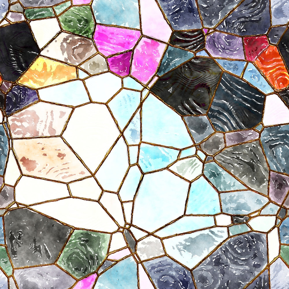 Gilded Mosaic Pattern 13 Minky Fabric