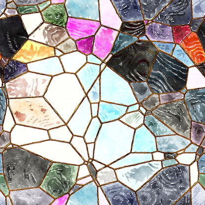 Gilded Mosaic Pattern 13 Minky Fabric