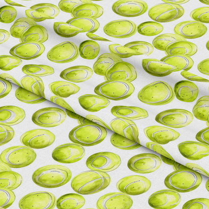 Watercolor Tennis Quilting Cotton Fabric