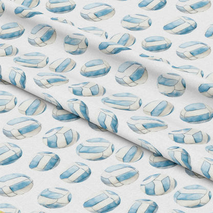 Watercolor Volleyball Quilting Cotton Fabric