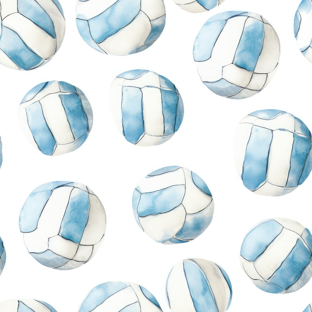 Watercolor Volleyball Minky Fabric