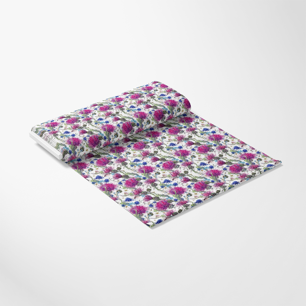 Watercolor Wild Flowers Pattern Quilting Cotton Fabric