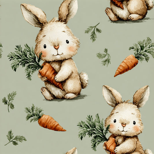 Watercolor Happy Easter Pattern 13 Quilting Cotton Fabric