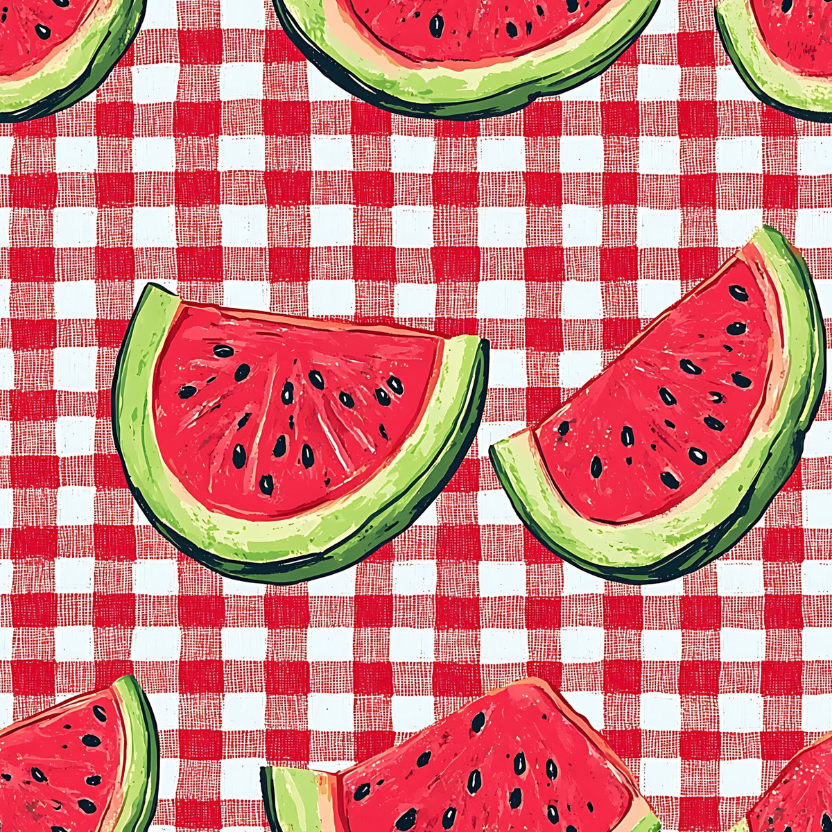 Summer Melon Slices Pattern 11 Minky Fabric