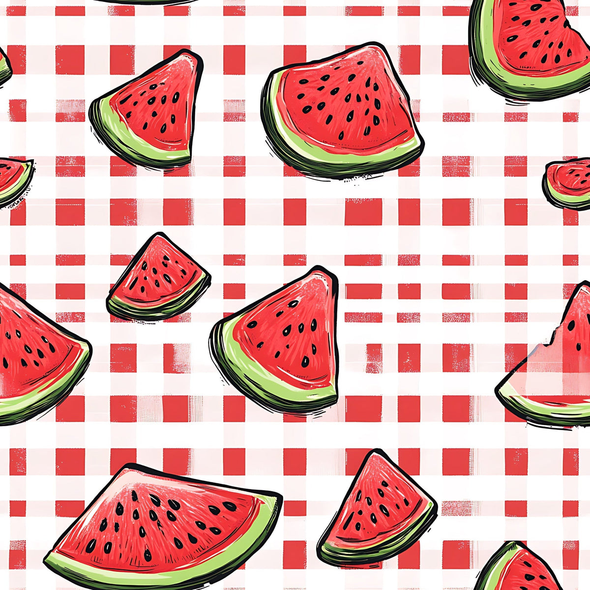 Summer Melon Slices Pattern 17 Minky Fabric