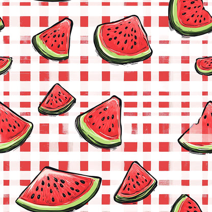 Summer Melon Slices Pattern 17 Minky Fabric