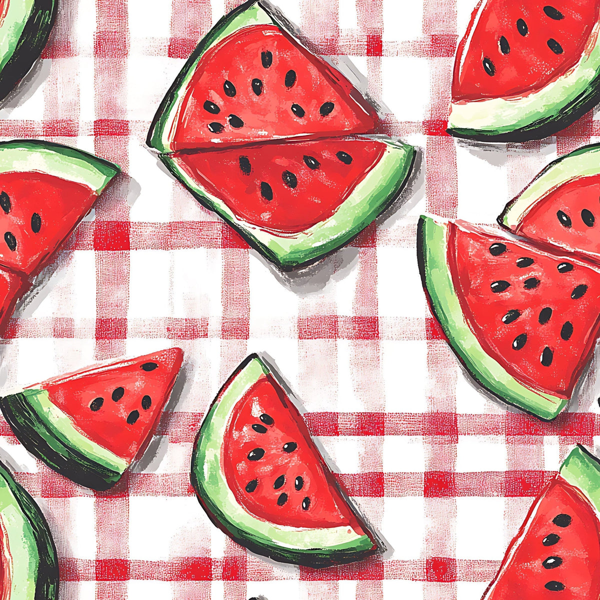 Summer Melon Slices Pattern 18 Minky Fabric