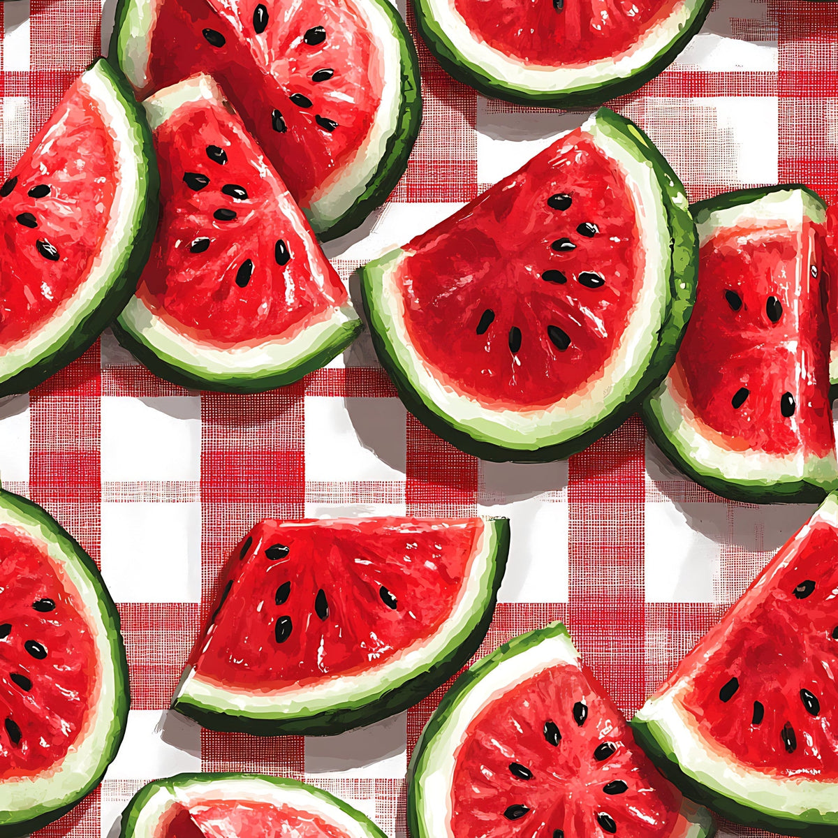 Summer Melon Slices Pattern 1 Minky Fabric