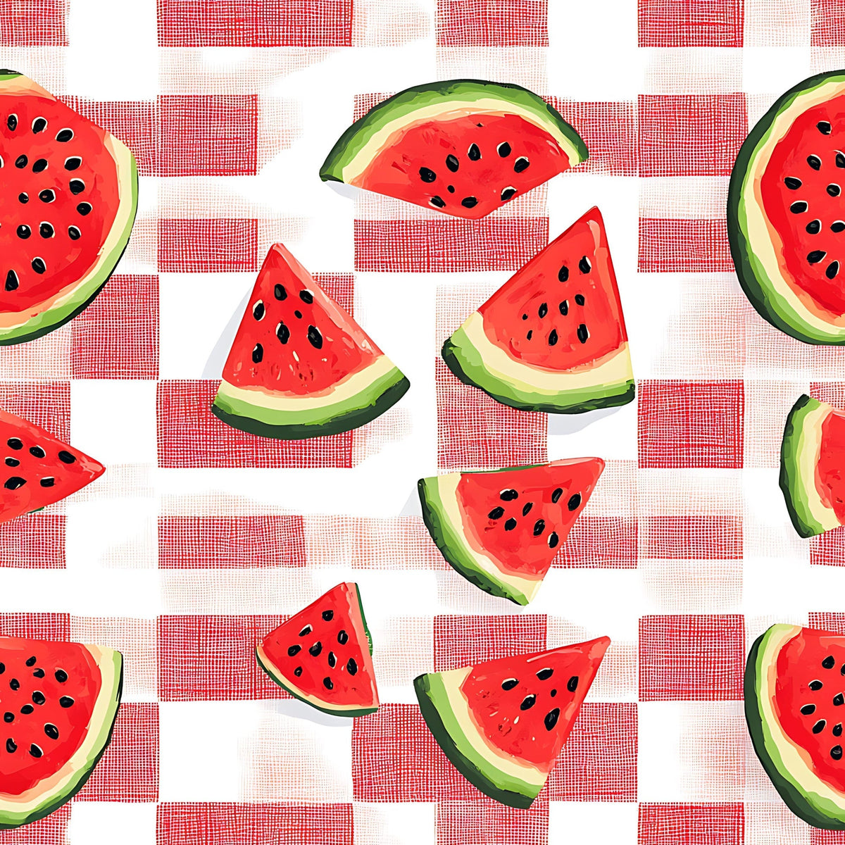 Summer Melon Slices Pattern 3 Minky Fabric