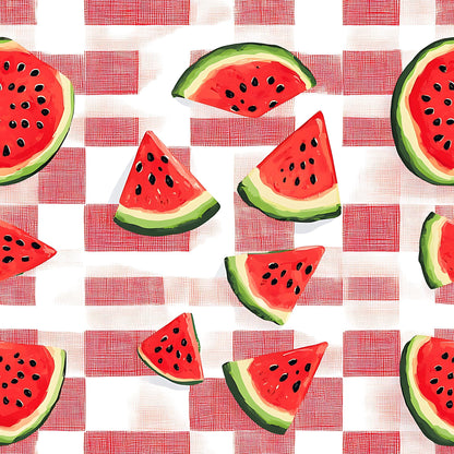 Summer Melon Slices Pattern 3 Minky Fabric