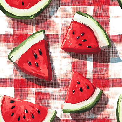 Summer Melon Slices Pattern 5 Minky Fabric