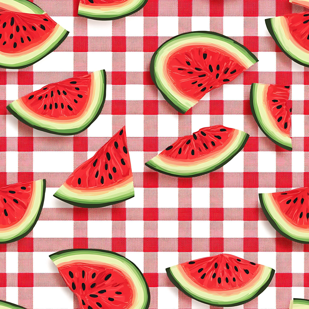 Summer Melon Slices Pattern 6 Minky Fabric