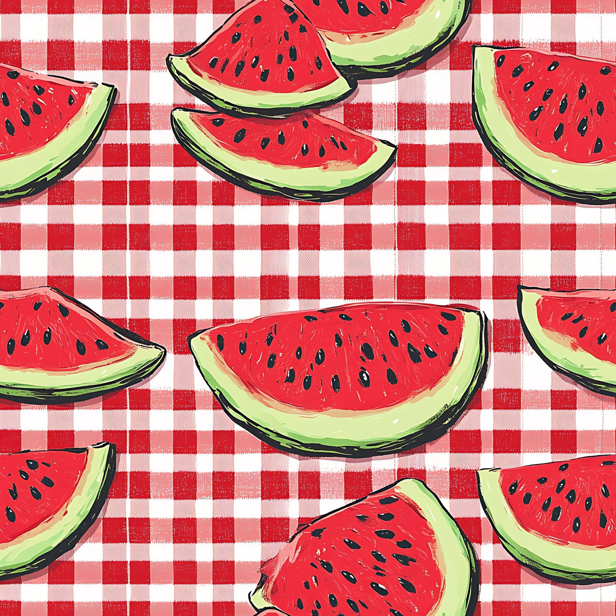 Summer Melon Slices Pattern 7 Minky Fabric
